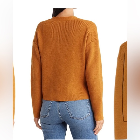 Alex Mill Jo Ribbed Sweater Cardigan Cotton Large - Picture 4 of 5